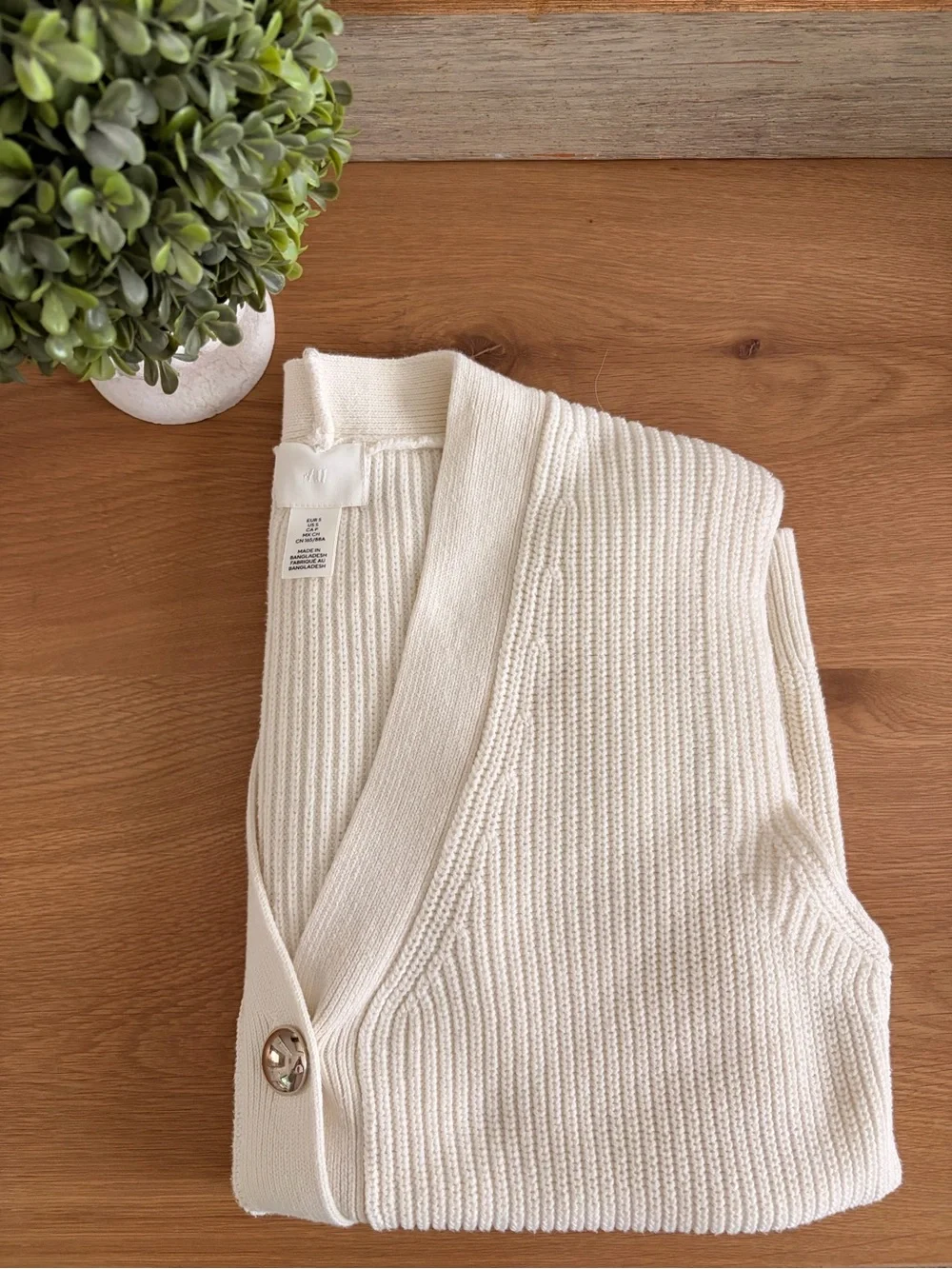 H&M Rib Knit Sweater Vest Size S